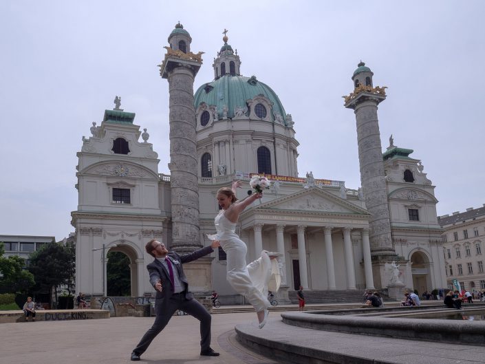 Hochzeitsfotografie Karlskirche Wien