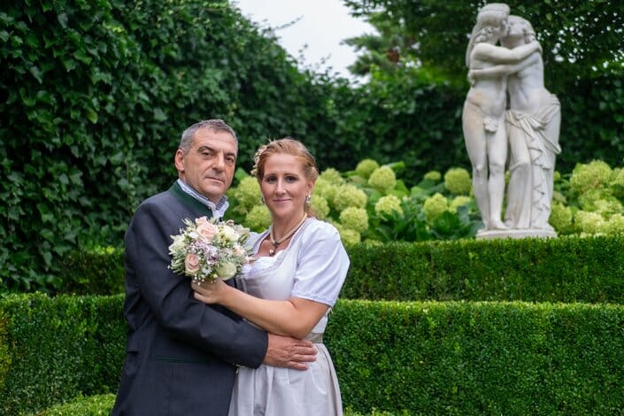 Hochzeit Kittenberger Erlebnisgärten Schiltern Brautpaar