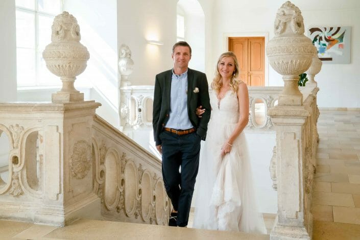 bride with her brother