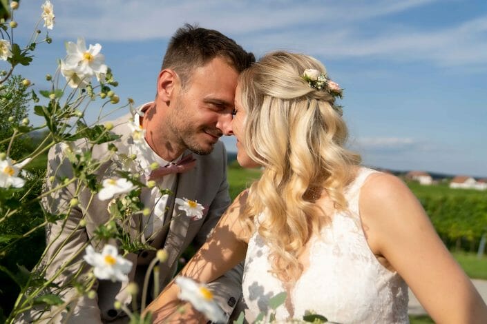 bridal couple in love